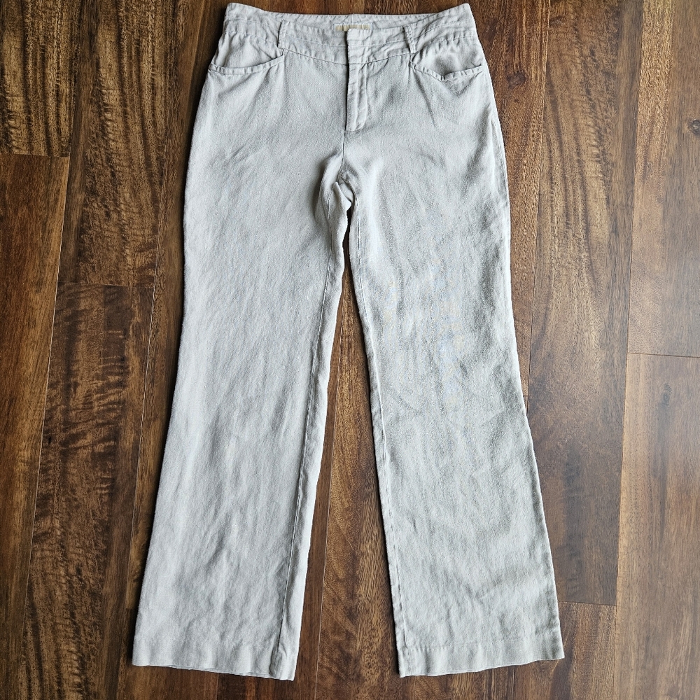 Michael Michael Kors 100% linen trousers in flax linen color